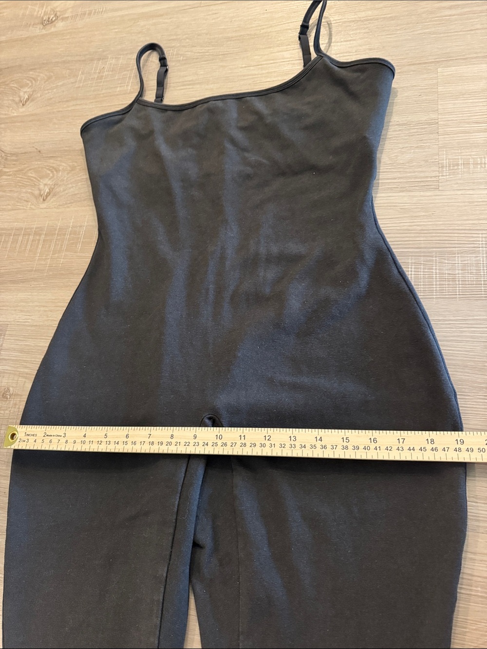SKIMS Washed Black Slim-Strap Ribbed Jumpsuit - Picture 6 of 10